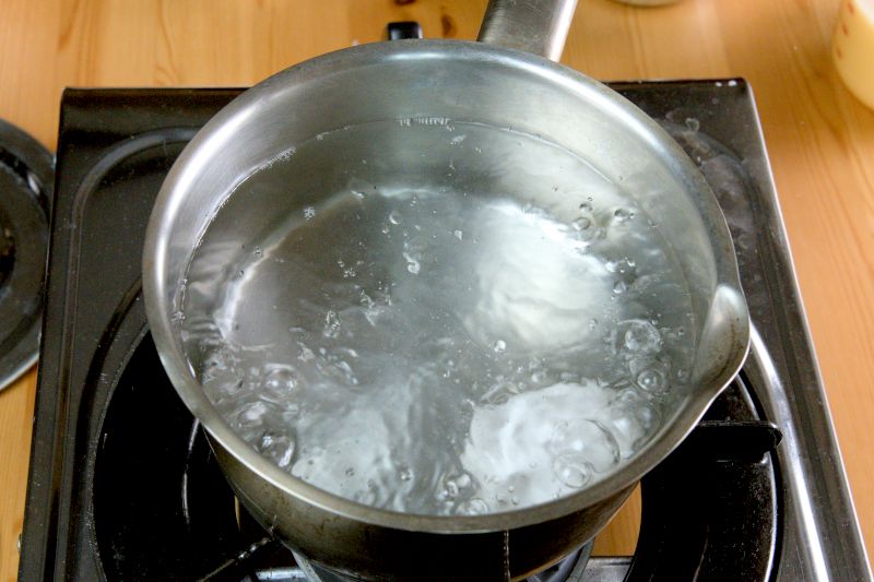 cook the salted egg in boiling water